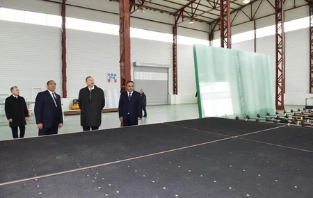 Prezident İlham Əliyev Ağstafada “Karvan-L EKO” sənaye parkında inşası başa çatdırılan müəssisələrin və istixana kompleksinin açılışında iştirak edib