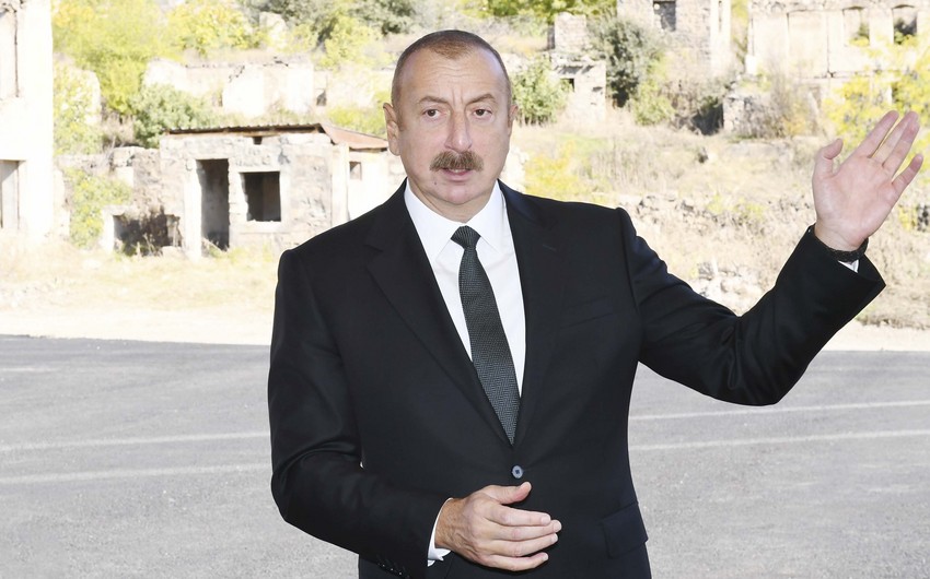 Prezident: Qubadlıdan sonra biz zəfər yürüşümüzü şərəflə davam etdirdik və Şuşada dövlət bayrağımızı ucaltdıq