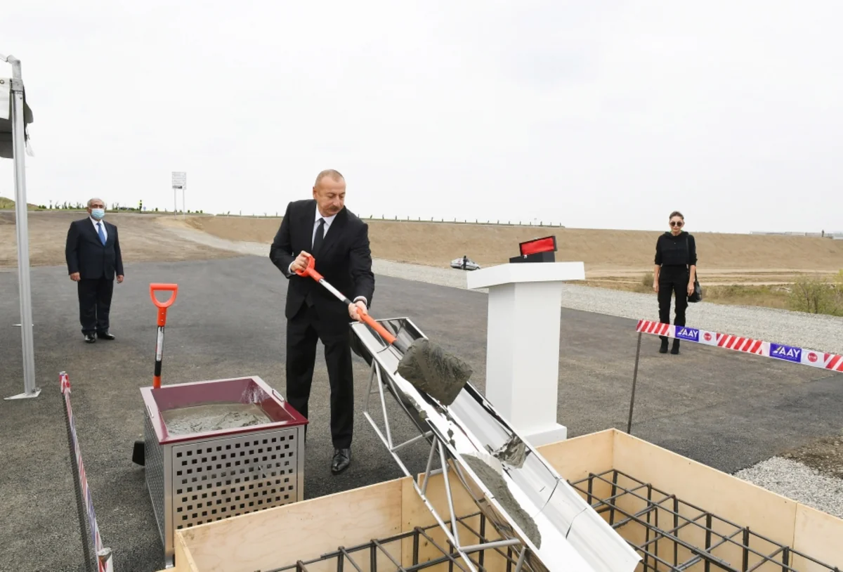 President Ilham Aliyev lays foundation of Fuzuli-Aghdam highway
