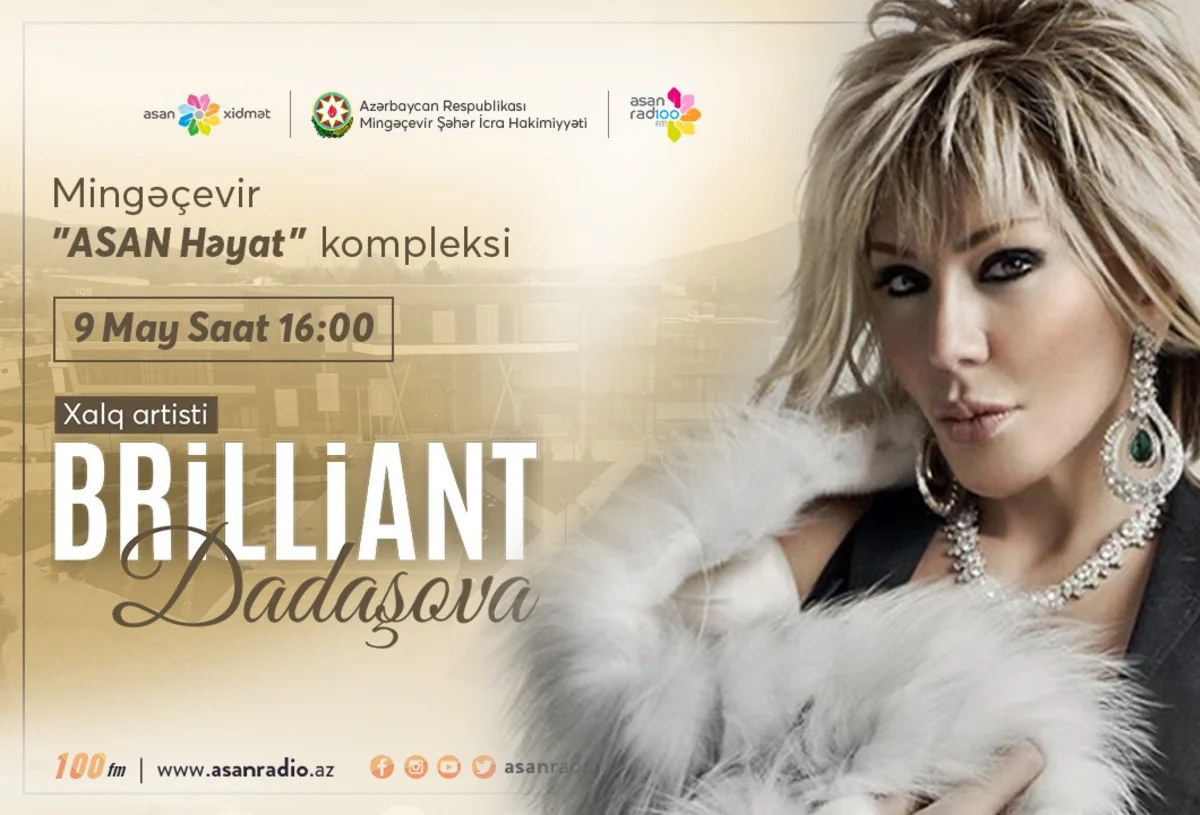 Brilliant Dadaşova Mingəçevirdə konsert verəcək