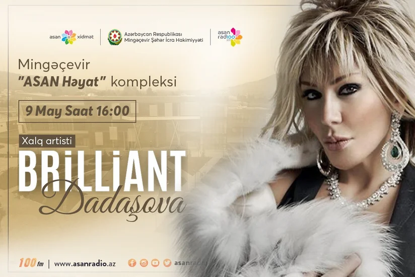 Brilliant Dadaşova Mingəçevirdə konsert verəcək