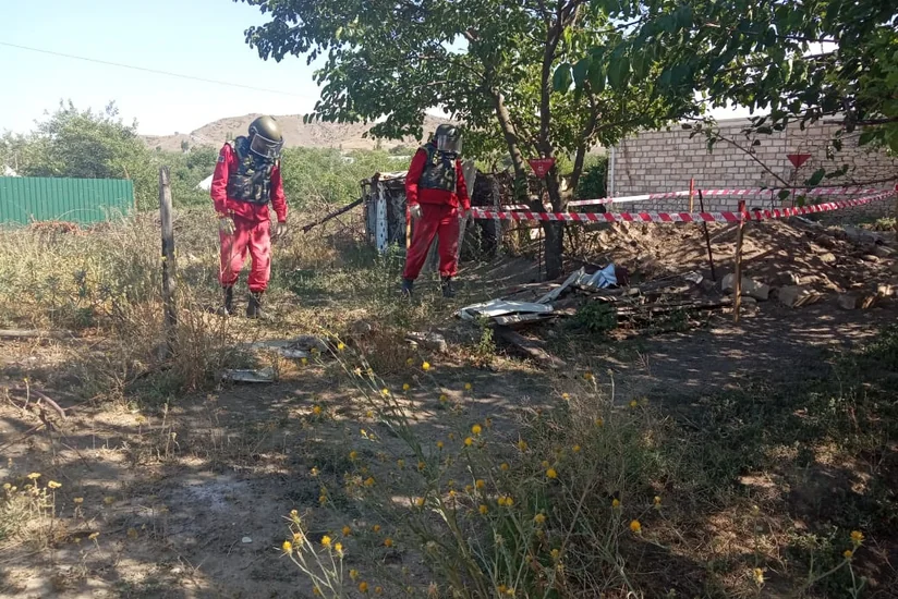 Tovuzun Aşağı Öysüzlü kəndində top mərmisinin qalıqları aşkarlandı