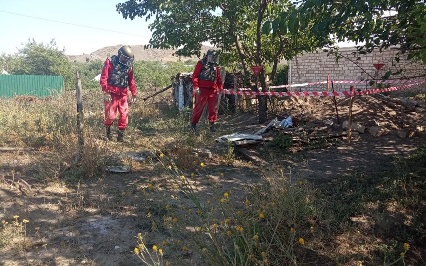 Tovuzun Aşağı Öysüzlü kəndində top mərmisinin qalıqları aşkarlandı  