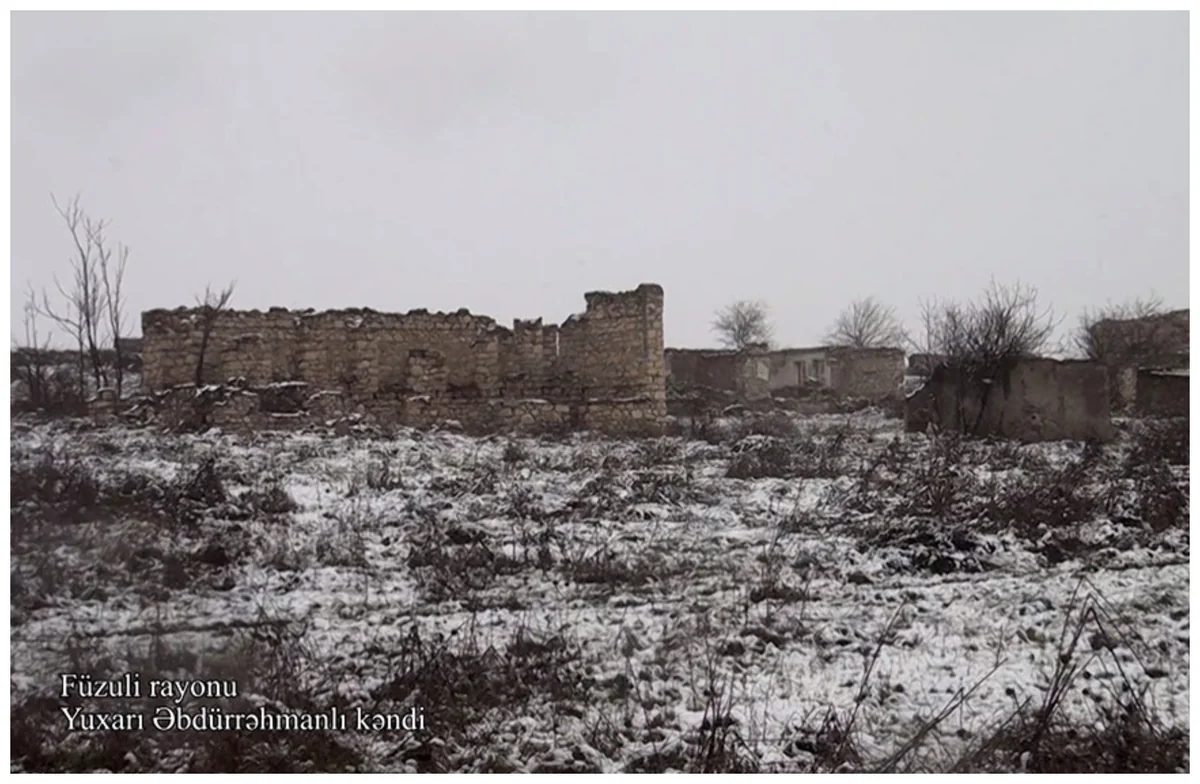 Footage from Yukhari Abdurrahmanli village of Fuzuli region