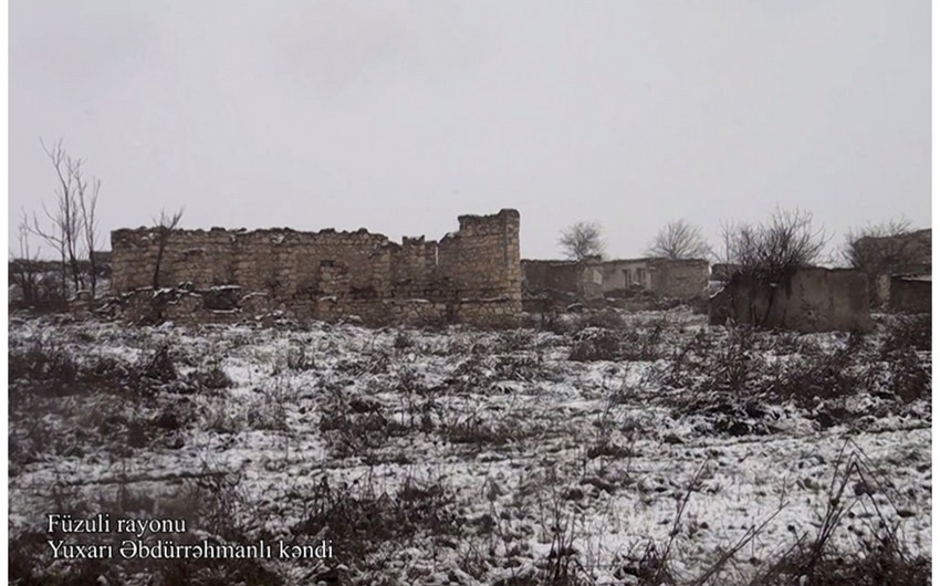 Footage from Yukhari Abdurrahmanli village of Fuzuli region