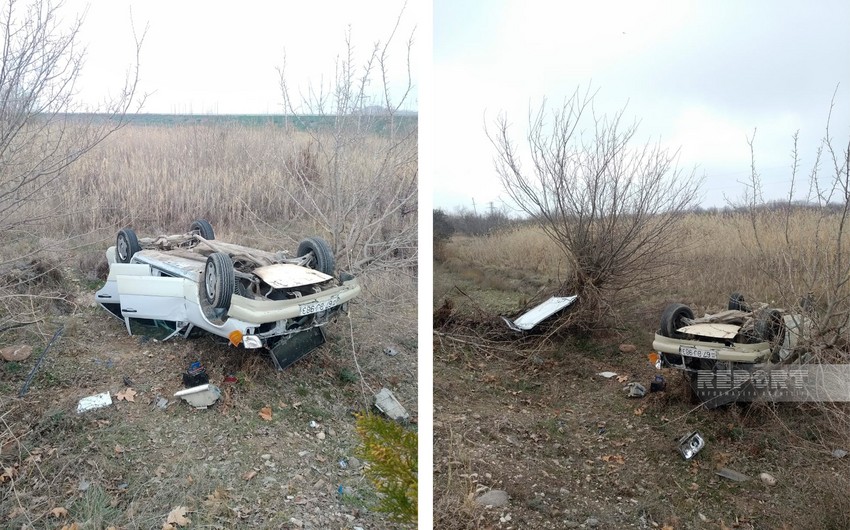 Babək rayonunda Mercedes aşıb, 4 nəfər xəsarət alıb
