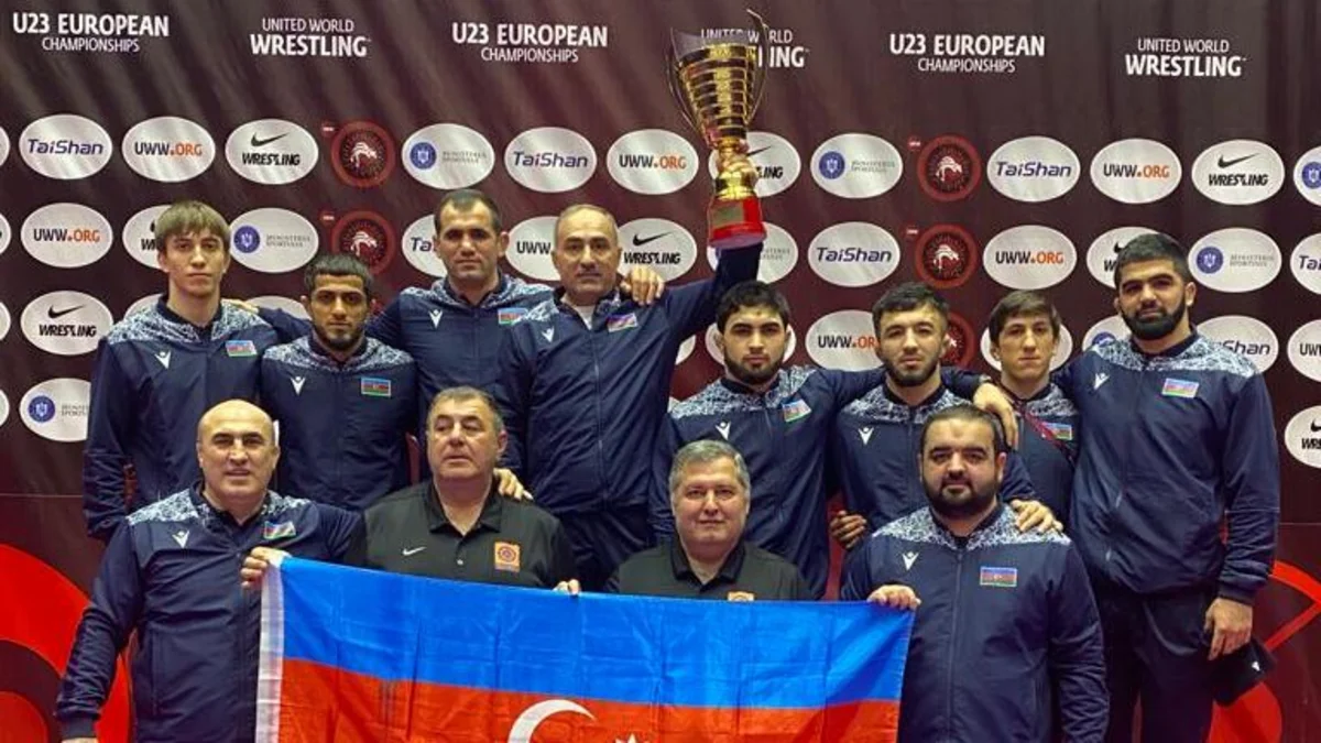 Azərbaycanın sərbəst güləş millisi Avropa çempionatında birinci yeri tutub