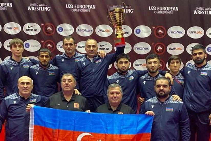 Azərbaycanın sərbəst güləş millisi Avropa çempionatında birinci yeri tutub