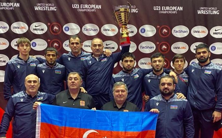 Azərbaycanın sərbəst güləş millisi Avropa çempionatında birinci yeri tutub