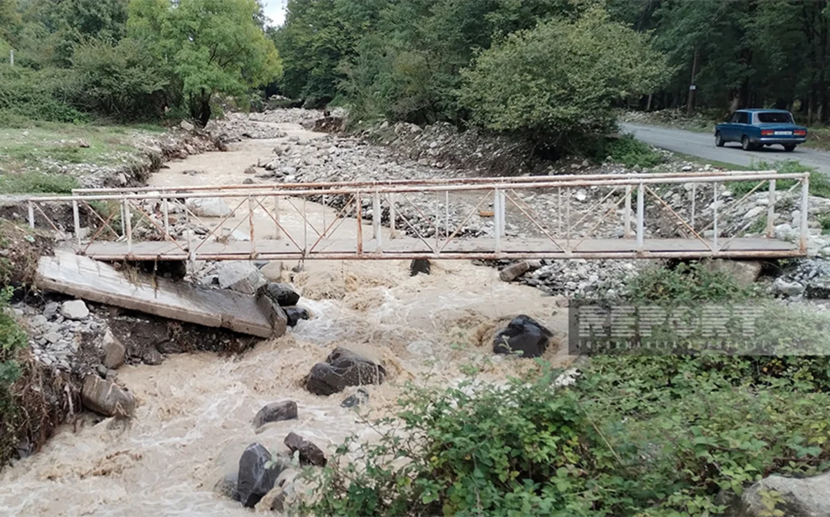 Güclü yağış Oğuzda ciddi fəsadlar törədib