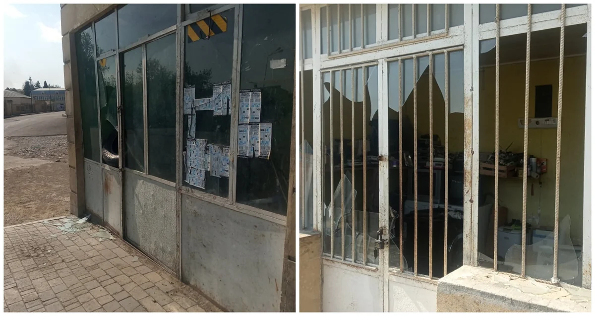 Düşmənin Tərtərdə toplarla dağıtdığı evlər