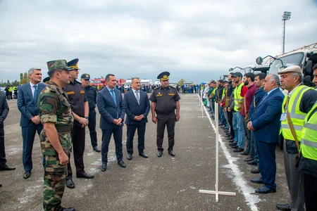 Şəmkirdə Ərazi mülki müdafiə qüvvələri ilə xəbərdarlıq və toplanış üzrə mülki müdafiə məşqi keçirilib