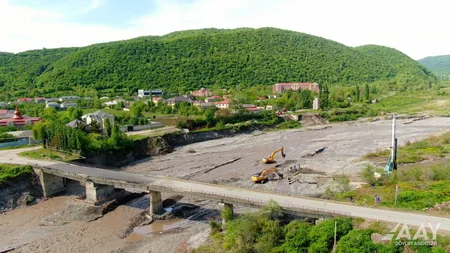 Qaraçay çayı üzərində yeni körpünün inşasına başlanılıb