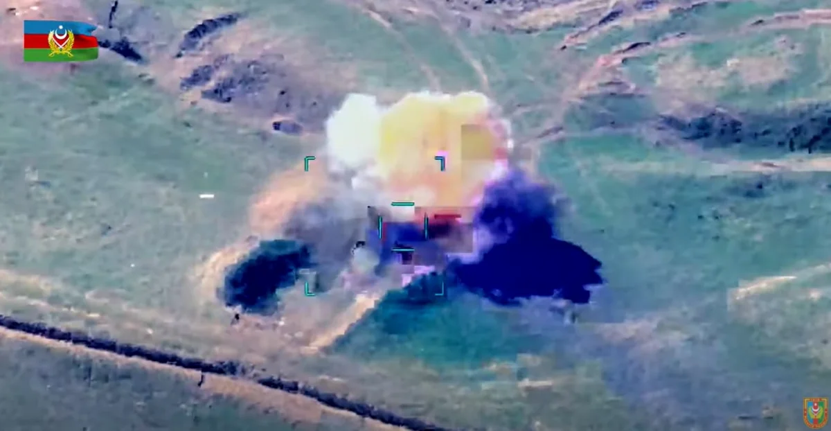 Enemy's armored vehicles violating ceasefire destroyed