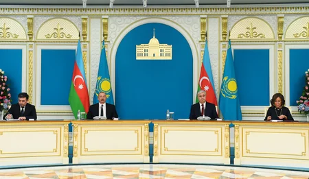 Azərbaycan-Qazaxıstan sənədləri imzalanıb - YENİLƏNİB