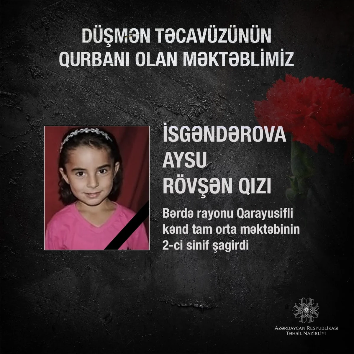 Təhsil naziri Bərdədə həlak olan şagirdin yaxınlarına başsağlığı verdi
