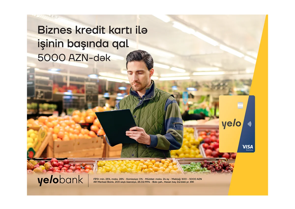 Yelo Bankdan mikro biznesinizi gücləndirəcək kredit kartı
