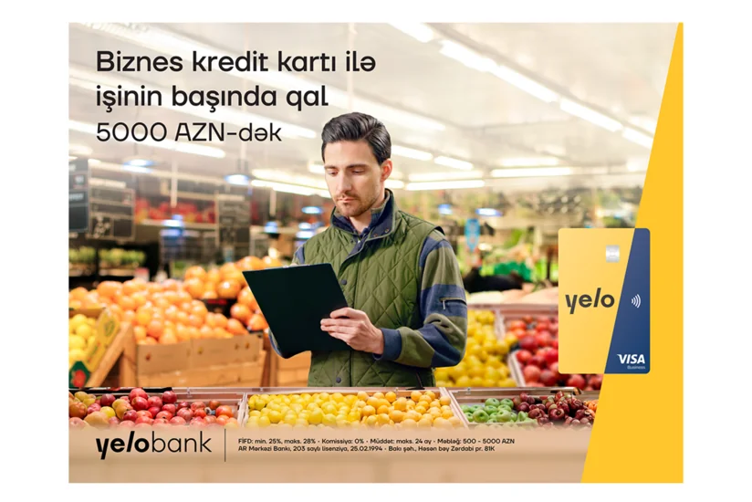 Yelo Bankdan mikro biznesinizi gücləndirəcək kredit kartı