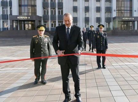 Prezident İlham Əliyev DİN-in Polis Akademiyasında yeni tədris binasının açılışında iştirak edib