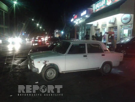 Bakının Binəqədi rayonu ərazisində yol qəzası baş verib - FOTO