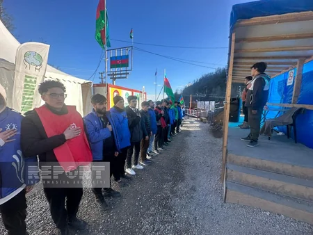 Xankəndi-Laçın yolu: Ekofəalların aksiyası 123 gündür yüksək fəallıqla davam edir
