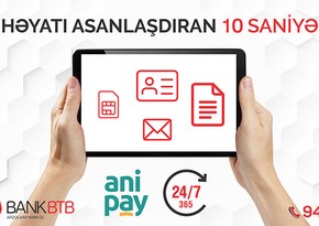 Bank BTB Ani Ödənişlər Sisteminə qoşuldu