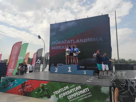 Triatlon üzrə Azərbaycan çempionatının mükafatlandırma mərasimi keçirilib