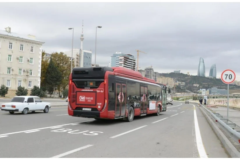 Bakıda daha üç küçədə xüsusi avtobus zolağının salınmasına başlanılıb