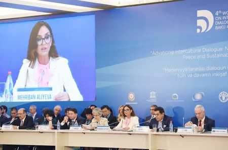 Mehriban Əliyeva: Bu gün dünya qarşılıqlı anlaşma əsasında sivilizasiyaların dəyərlərinin qorunmasına ciddi ehtiyac duyur