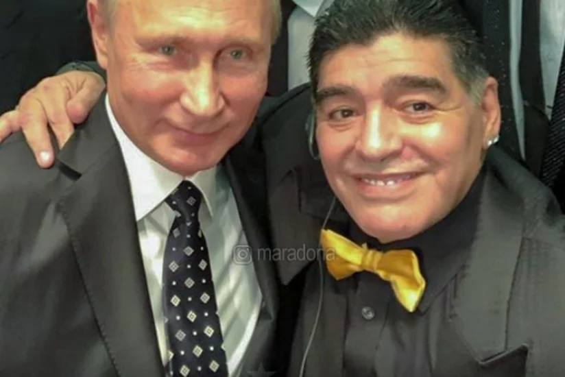 Марадона поздравил Путина с победой на президентских выборах