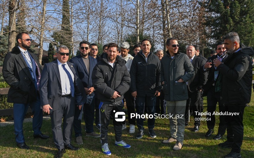 Lionel Messi Bakıda Qarabağ atlarını izləyib 