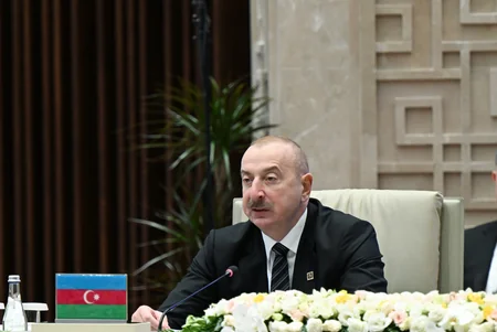 Prezident İlham Əliyev Türk Dövlətləri Təşkilatı Dövlət Başçılarının 11-ci Zirvə Görüşündə çıxış edib