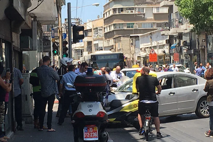 Car crashes into people in Tel Aviv