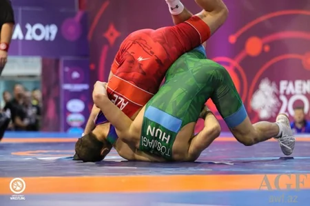 Azərbaycan güləşçiləri Avropa çempionatında iki qızıl, bir bürünc medal qazanıblar - VİDEO - FOTO