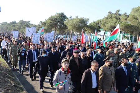 Neftçalada Zəfər yürüşü keçirilib