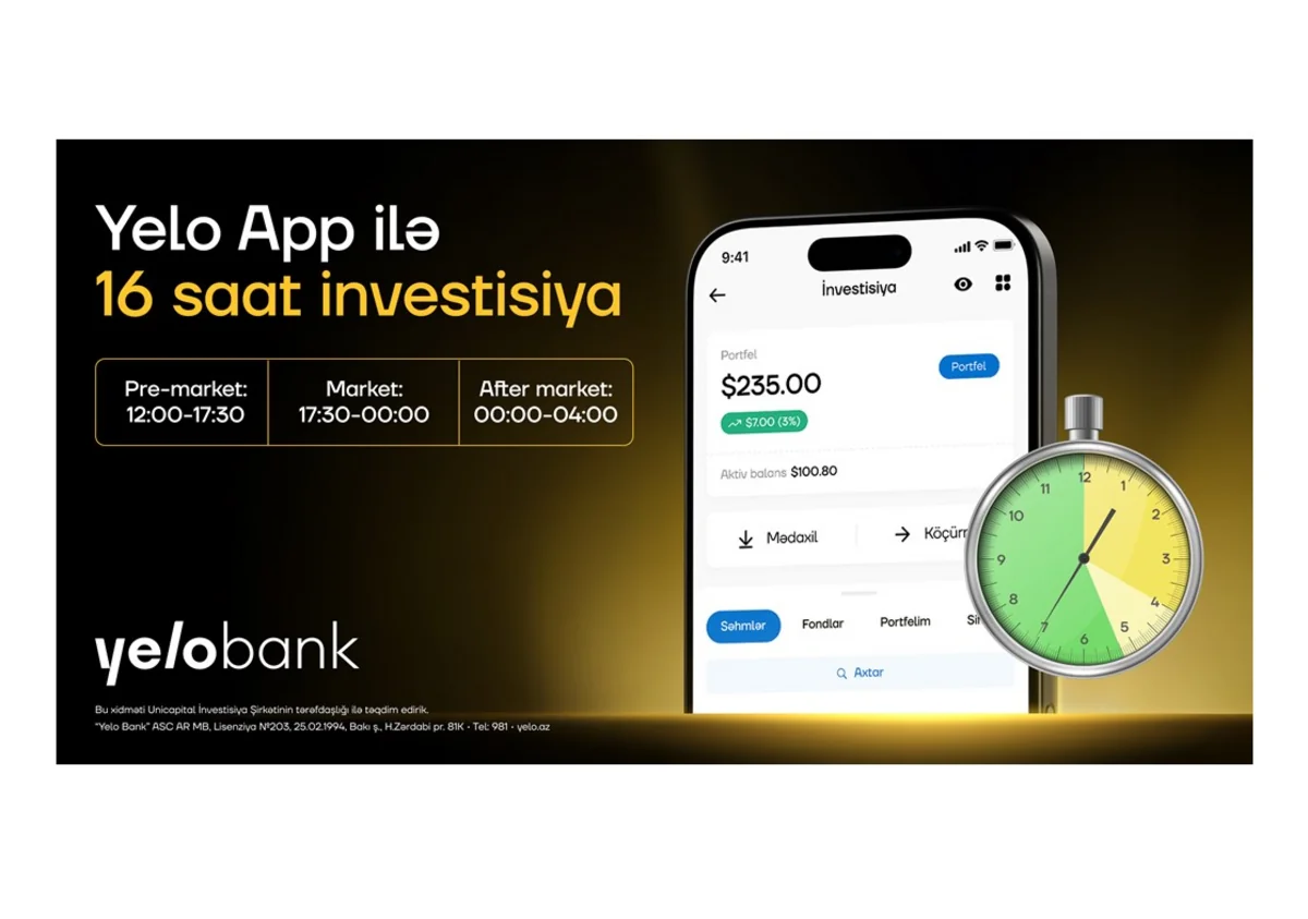 Yelo Investdə limit sifarişi funksiyası aktiv oldu