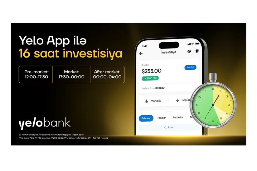 Yelo Investdə limit sifarişi funksiyası aktiv oldu