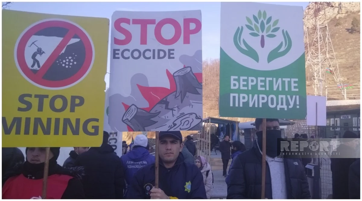 Protest continues on Khankandi-Lachin road, activists call to protect environment