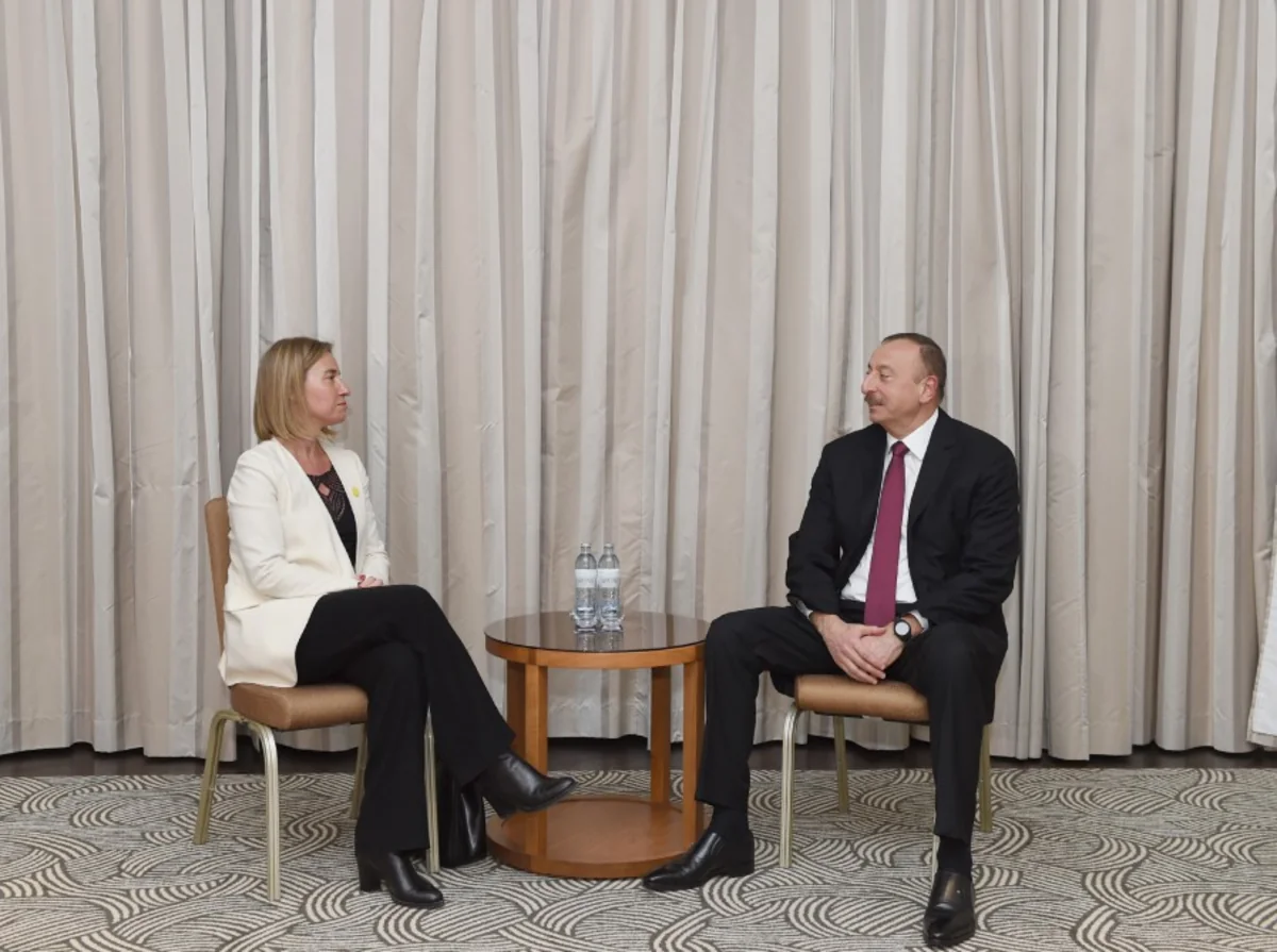 Prezident İlham Əliyev Federika Moqerini ilə görüşüb