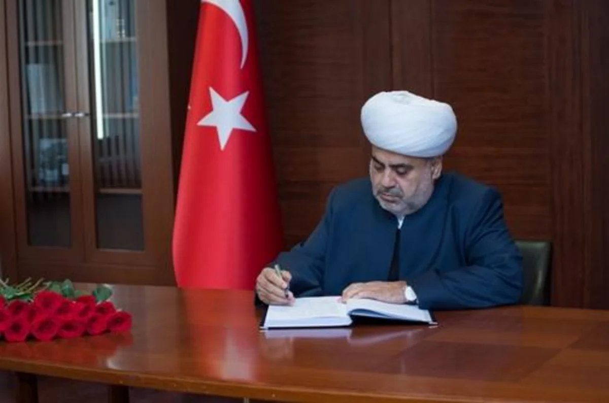 Şeyxülislam Allahşükür Paşazadə Ərdoğana başsağlığı məktubu ünvanlayıb