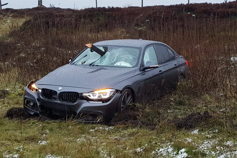 В Евлахе перевернулся автомобиль, пострадал водитель