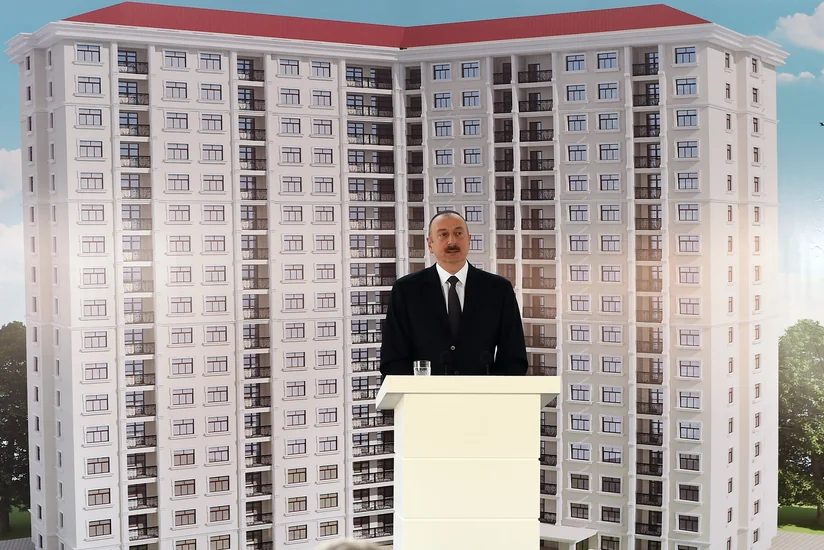 President Ilham Aliyev lays foundation for third residential building for journalists - UPDATED