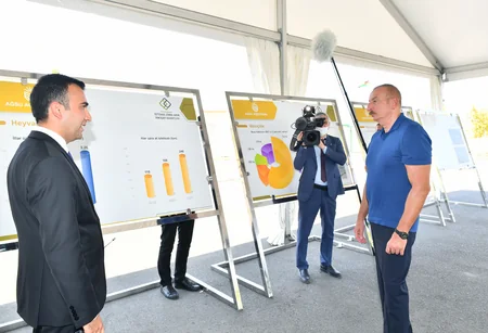 Ilham Aliyev gets acquainted with activities of Agsu Agropark