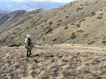 Minefield installed by illegal Armenian armed detachments inspected 