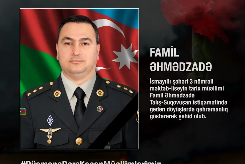 Düşmənə tarixi dərs verərək şəhid olan tarix müəllimi