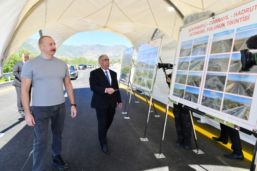 Şükürbəyli-Cəbrayıl-Hadrut avtomobil yolunun 8,2 kilometrlik hissəsinin açılışı olub
