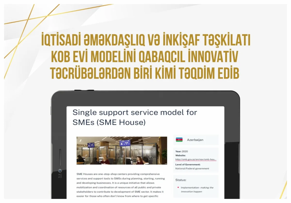 Azərbaycandakı KOB evləri qabaqcıl innovativ təcrübə kimi qiymətləndirilib