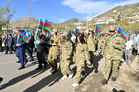 Elm və Təhsil, Müdafiə nazirlikləri birgə Laçında “Bayraq yürüşü” keçirib