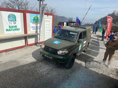 Xankəndi-Laçın yolunda sülhməramlıların avtomobilləri maneəsiz keçib - YENİLƏNİB-6