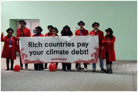 ActionAid climate activists at COP29 urge Global North to deliver on climate finance commitments